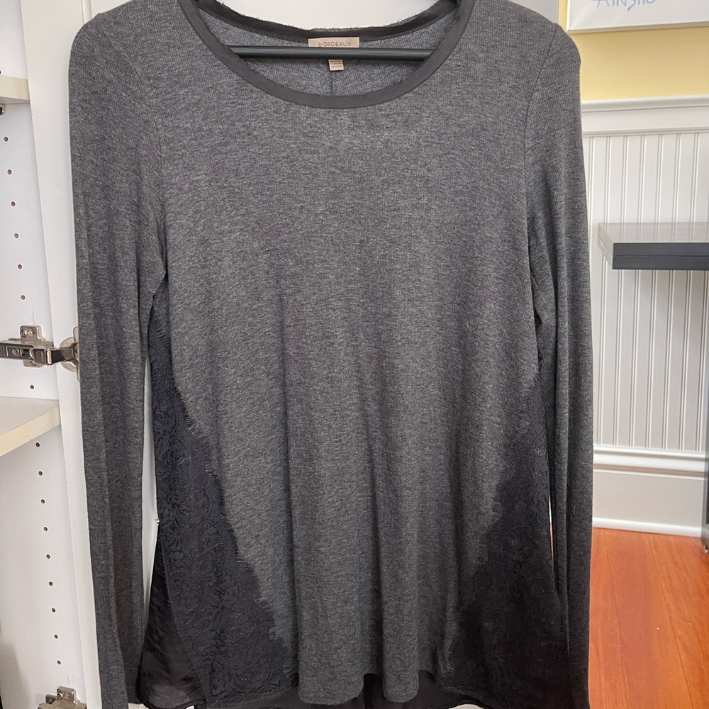 Soft long sleeve cotton shirt with silk backing. Great condition.